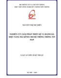 Luận án Tiến sĩ Kỹ thuật: Nghiên cứu giải pháp thiết kế và đánh giá hiệu năng mã kênh cho hệ thống thông tin HAP