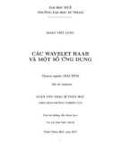 Luận văn Thạc sĩ Toán học: Các Wavelet Haar và một số ứng dụng