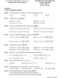 Đề thi giữa học kì 1 môn Toán lớp 11 năm 2023-2024 có đáp án - Trường THPT Trần Văn Quan