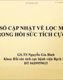 Bài giảng Một số cập nhật về lọc máu trong hồi sức tích cực - GS.TS. Nguyễn Gia Bình