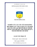 Luận văn Thạc sĩ Quản trị kinh doanh: Nghiên cứu các yếu tố ảnh hưởng đến động lực tập luyện của võ sinh tại các câu lạc bộ võ thuật thuộc Trung tâm Thể dục thể thao Quận 9, thành phố Hồ Chí Minh