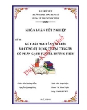 Khóa luận tốt nghiệp: Kế toán nguyên vật liệu và công cụ dụng cụ tại Công ty cổ phần Gạch Tuynel Hương Thủy