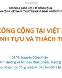 Bài giảng Y tế công cộng tại Việt Nam: Thành tựu và thách thức