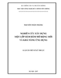 Luận án tiến sĩ Kỹ thuật: Nghiên cứu xây dựng một lớp hàm băm mở rộng mới và khả năng ứng dụng