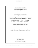 Luận văn: THẾ GIỚI NGHỆ THUẬT THƠ ĐOÀN THỊ LAM LUYẾN