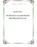 LUẬN VĂN: Tìm hiểu tâm lý của người nông dân đồng bằng sông Cửu Long