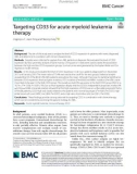 Targeting CD33 for acute myeloid leukemia therapy