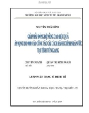 Luận văn Thạc sĩ Kinh tế: Giải pháp đồng bộ nâng cao hiệu quả áp dụng ISO 9000 vào công tác cải cách hành chính nhà nước tại tỉnh Tiền Giang