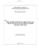 Luận văn Thạc sĩ Quản trị kinh doanh: Một số biện pháp hoàn thiện công tác quản lý sản xuất tại Công ty TNHH Piaggio Việt Nam