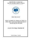 Luận văn Thạc sĩ Kinh tế: Nâng cao động lực phụng sự công tại Ủy ban Nhân dân Quận 3 - Thành phố Hồ Chí Minh