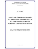 Luận văn Thạc sĩ Khoa học: Nghiên cứu xây dựng phƣơng pháp xác định và đánh giá hàm lƣợng các alkylphenol (NP, OP) và alkylphenol ethoxylat (NPEO, OPEO) trong sản phẩm dệt may