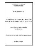 Luận văn: Giải pháp tăng cường huy động vốn của NH nông nghiệp và phát triển nông thông TP Đà Nẵng