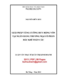 Luận văn Thạc sĩ Quản trị kinh doanh: Giải pháp tăng cường huy động vốn tại Ngân hàng thương mại cổ phần Dầu khí toàn cầu