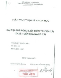 Luận văn thạc sĩ: Cải tạo mở rộng lưới điện truyền tải có xét đến khả năng tải