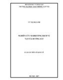 Luận án Tiến sĩ Kinh tế: Nghiên cứu marketing dịch vụ vận tải đường sắt