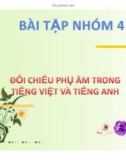 Tiểu luận: Đối chiếu phụ âm trong tiếng Việt và tiếng Anh