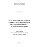 Luận án Tiến sĩ Môi trường: Khả năng hấp phụ dinh dưỡng và giảm phát thải khí nhà kính của than tre (Bambusa blumeana) và than tràm (Melaleuca cajuputi)