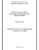 Tóm tắt luận án Tiến sĩ Môi trường đất và nước: Nghiên cứu sản xuất khí sinh học từ rơm và lục bình