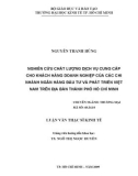 Luận văn Thạc sĩ Kinh tế: Nghiên cứu chất lượng dịch vụ cung cấp cho khách hàng doanh nghiệp của các chi nhánh Ngân hàng Đầu tư và Phát triển Việt Nam trên địa bàn thành phố Hồ Chí Minh