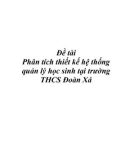 Đề tài Phân tích thiết kế hệ thống quản lý học sinh tại trường THCS Đoàn Xá