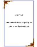 LUẬN VĂN: Tình hình kinh doanh và quản lý của công ty sơn tổng hợp hà nội