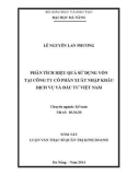 Tóm tắt Luận văn Thạc sĩ Quản trị kinh doanh: Phân tích hiệu quả sử dụng vốn tại Công ty cổ phần xuất nhập khẩu Dịch vụ và Đầu tư Việt Nam