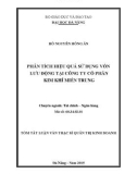 Tóm tắt luận văn Thạc sĩ Quản trị kinh doanh: Phân tích hiệu quả sử dụng vốn lưu động tại Công ty cổ phần Kim khí Miền Trung