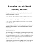 Trang phục công sở - Bạn đã chọn đúng hay chưa?