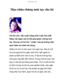 Mẹo chữa chứng mút tay cho bé