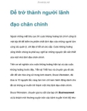 Bí quyết trở thành người lãnh đạo chân chính