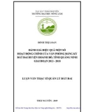 Luận văn Thạc sĩ Quản lý đất đai: Đánh giá hiệu quả một số hoạt động chính của Văn phòng Đăng ký đất đai huyện Hoành Bồ. tỉnh Quảng Ninh giai đoạn 2013 - 2018