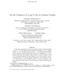 Báo cáo tin học: On the Resilience of Long Cycles in Random Graphshan