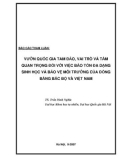 Báo cáo tham luận: Vườn quốc gia Tam Đảo, vai trò và tầm quan trọng đối với việc bảo tồn đa dạng sinh học và bảo vệ môi trường của đồng bằng Bắc Bộ và Việt Nam