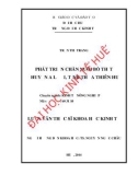 Luận văn Thạc sĩ Khoa học kinh tế: Phát triển chăn nuôi bò thịt ở huyện A Lưới, tỉnh Thừa Thiên Huế