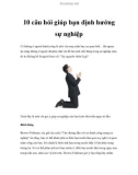 10 câu hỏi giúp bạn định hướng sự nghiệp