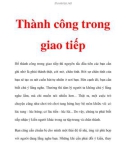 Thành công trong giao tiếp