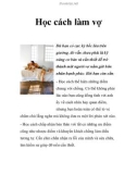 Học cách làm vợ