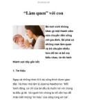 “Làm quen” với con