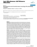 Bóa cáo y học: Estimating the cost of cervical cancer screening in five developing countries