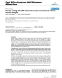 Bóa cáo y học: Priority setting of health interventions: the need for multi-criteria decision analysis