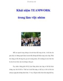 Khái niệm TEAMWORK trong làm việc nhóm