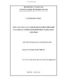Luận văn Thạc sĩ Kỹ thuật: Nâng cao năng lực cạnh tranh sản phẩm phân bón của Công ty Cổ phần Supe Phốt phát và Hóa chất Lâm Thao