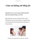 Cảm ơn không chỉ bằng lời