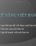 Kỹ năng viết bản tin