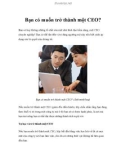 Bạn có muốn trở thành một CEO?