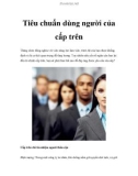 Tiêu chuẩn dùng người của cấp trên