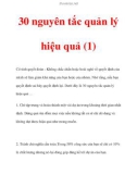 30 nguyên tắc quản lý hiệu quả (1)