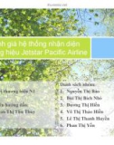 Tiểu luận: Đánh giá hệ thống nhận diện thương hiệu Jetstar Pacific Airline