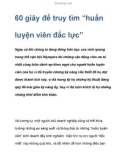 60 giây để truy tìm “huấn luyện viên đắc lực”