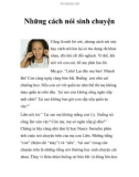 Những cách nói sinh chuyện